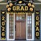 Graduation Party Decoration – Black & Gold Class of 2026 3PCS Banner Set with Large Backdrop, Porch & Yard Hanging Graduation Celebration Decor Kit